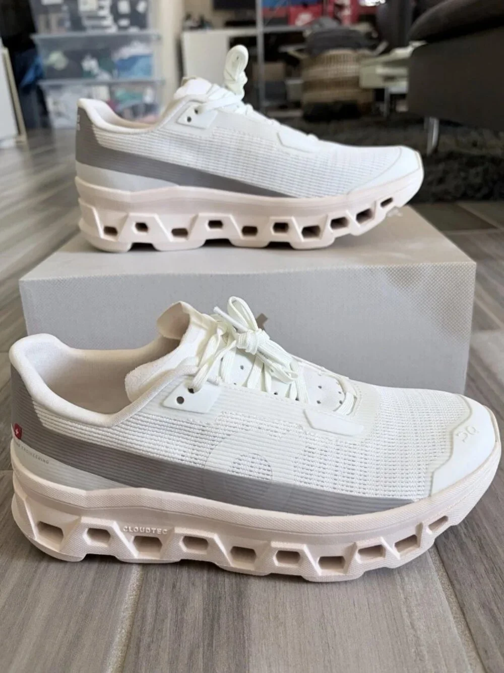 Women's On Running Cloudmonster Void Shoes - Ivory Seashell 3WG10814680